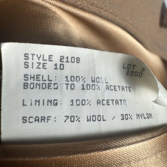 Macintosh New England 100% Wool Vintage Camel Dress Coat, Sz 10, Academia - Picture 12 of 16